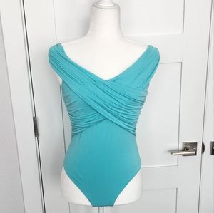 *Teal Criss Cross Fashion Nova Bodysuit